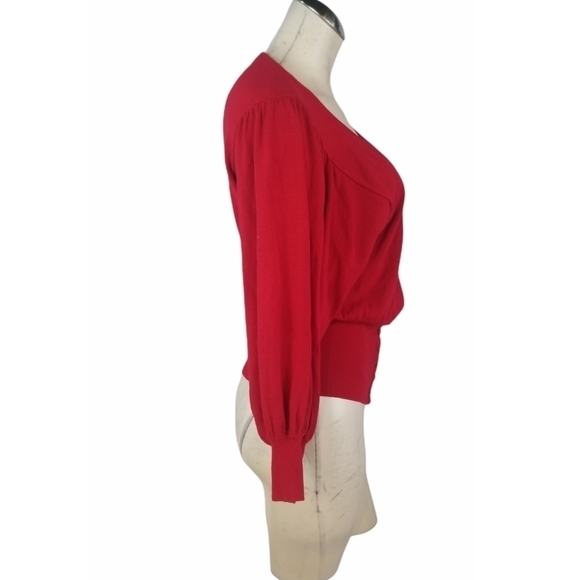 F&F Size 12 Red Cardigan Sweater Bishop Sleeves - Picture 4 of 7